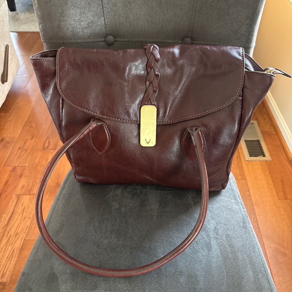 Hidesign Women’s burg/ Brown Leather Geisha 04 From Wabi Sabi Laptop Bag